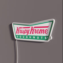 Load image into Gallery viewer, Krispy Kreme RGB neon sign, side view with lights off showing acrylic backing and LED tube