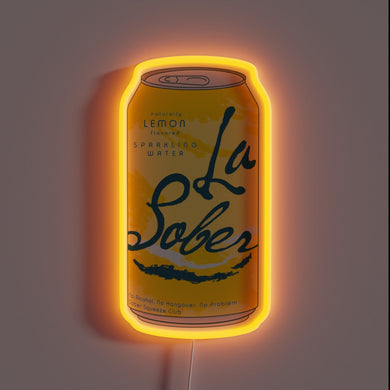 La Sober RGB Neon Sign in Vibrant, Customizable Color Options Available
