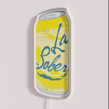 Load image into Gallery viewer, Vibrant La Sober Neon Sign with RGB Color Changing Technology Included