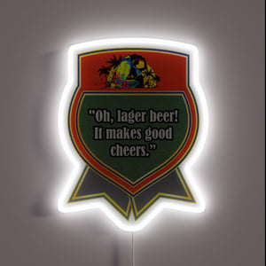 Vibrant RGB LED Sign Depicting a Glass of Lager Beer