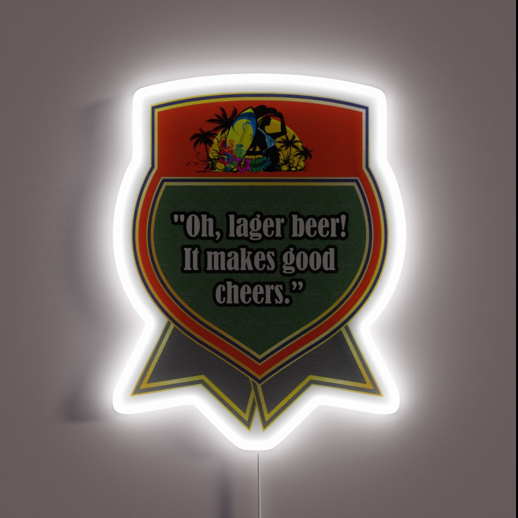 Vibrant RGB LED Sign Depicting a Glass of Lager Beer