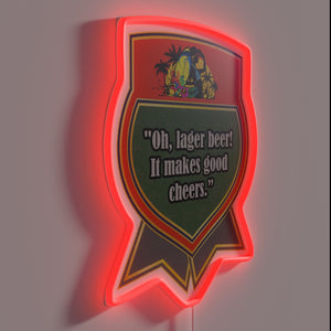 RGB LED neon sign reading 'Lager Beer' in bold letters