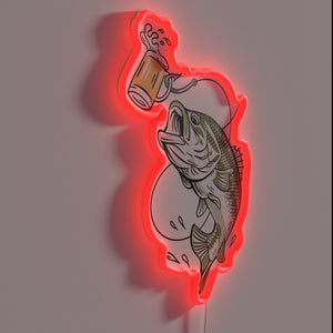 RGB Neon Sign for Lager Enthusiasts and Anglers Alike