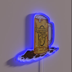 Retro bar decor LED lighted lager statten stein glass neon sign