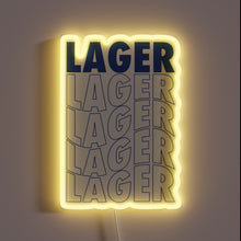 Load image into Gallery viewer, Vibrant RGB Lighting Neon Sign featuring Wavy Lager Beer Design