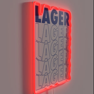 Neon Luminous Wall Decor with Color-Changing RGB Waves Design