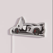 Load image into Gallery viewer, Neon Lambo doors car accessory design vector art illuminated decoration signage