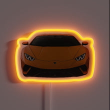 Load image into Gallery viewer, Customizable Lamborghini-inspired RGB neon light with vibrant colors and sleek design.