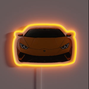 Customizable Lamborghini-inspired RGB neon light with vibrant colors and sleek design.