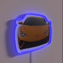 Load image into Gallery viewer, Elegant Lamborghini car logo in vibrant RGB neon illumination