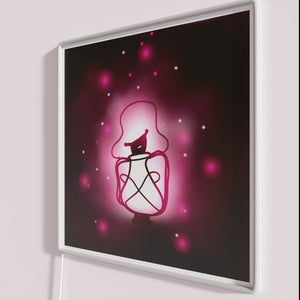Vibrant pink glow of lamp RGB fireflies neon decorative home lighting