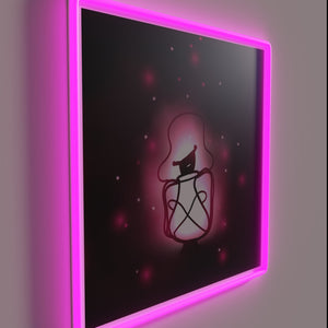 Add whimsical ambiance with this soft glow pink firefly light.