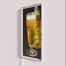 Load image into Gallery viewer, Neon beer bar decoration with vibrant Landshark logo lighting effect