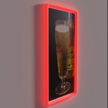 Load image into Gallery viewer, Neon RGB bar decor featuring iconic Landshark beer logo graphic.