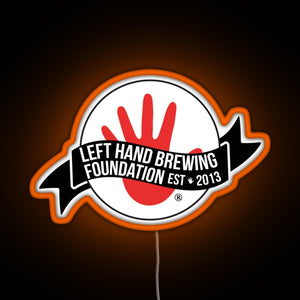 Left Hand Brewing RGB neon sign orange