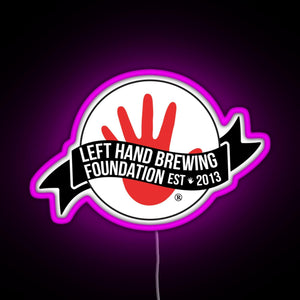 Left Hand Brewing RGB neon sign  pink