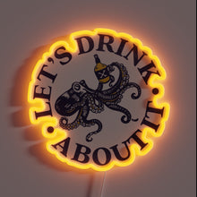 Load image into Gallery viewer, Celebrate quirky vibes with this humorous octopus RGB neon sign