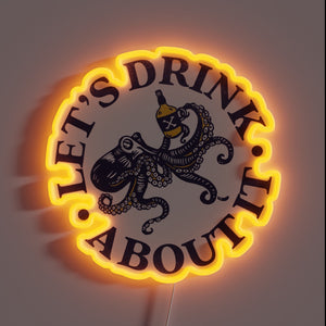 Celebrate quirky vibes with this humorous octopus RGB neon sign