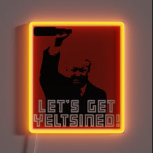 Load image into Gallery viewer, Retro-inspired neon sign with bold RGB LED Yeltsin-era glow