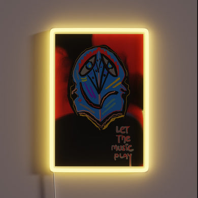 Eye-catching RGB neon sign that lets the music play on