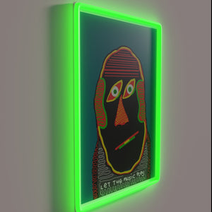 Let the Music Play in Vibrant Neon Colorful Ambiance.