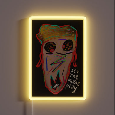 Add vibrant glow to your space with this music-inspired neon sign