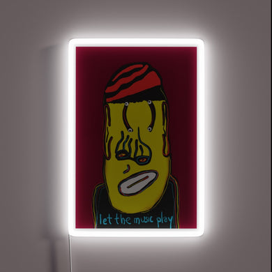 Vibrant RGB LED Sign with Music Motif Design Inspiration