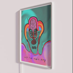 Vibrant RGB Neon Wall Sign to Let Live Music Inspire Dreams