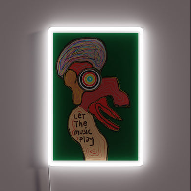 Let the Music Play Illuminated RGB Neon Sign Home Decor Accent