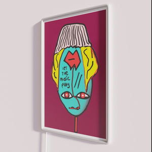 Glowing Neon Sign Inspired by Music and Vibrant Rhythms Always