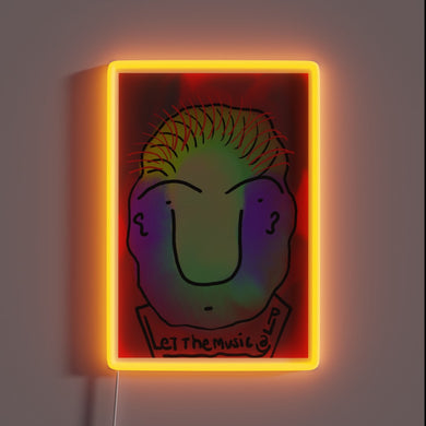 Add vibrant ambiance with this RGB lighted 'Let Music Play' sign.