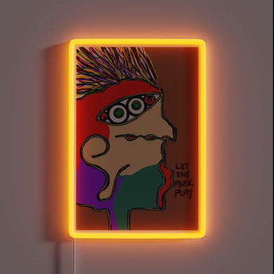 Colorful Let the Music Play LED Neon Sign Decoration Kit