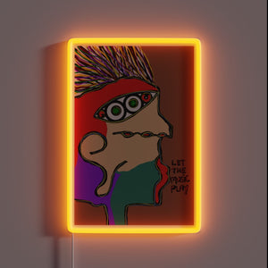 Colorful Let the Music Play LED Neon Sign Decoration Kit