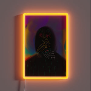 Let the Music Play in Vibrant Colorful Electrifying Neon Lights