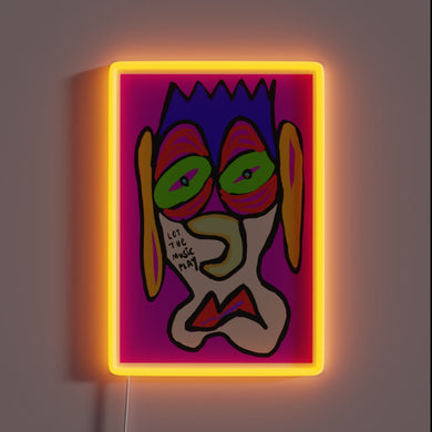 Eye-catching RGB LED neon sign featuring music notes and melody