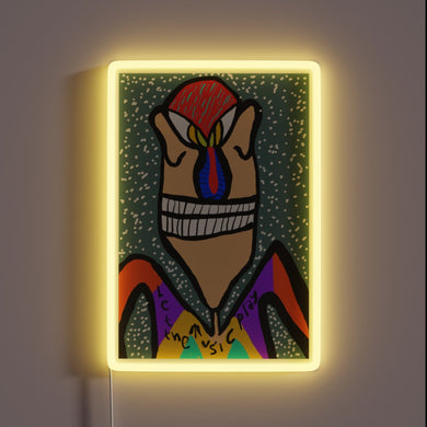 Vibrant Neon Sign to Let Music Play All Night Long