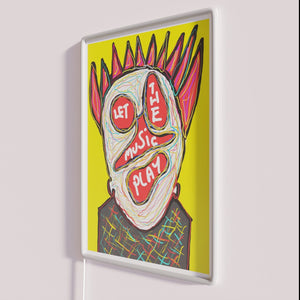 Let the Music Play Bold Color Changing Neon Wall Sign