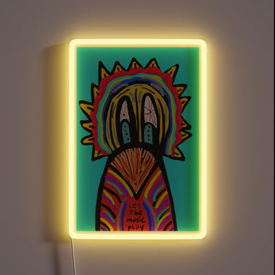 Neon Music Sign Featuring Color-Changing RGB Lights for Bedrooms