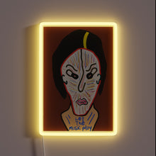 Load image into Gallery viewer, Add vibrant ambiance with this colorful let the music play sign.