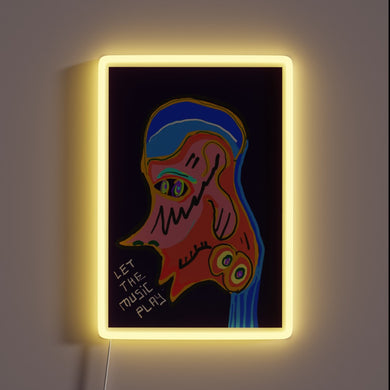 Add vibrant ambiance with this color-changing LED music sign.