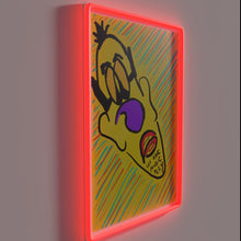 Load image into Gallery viewer, Let the Music Play Wall Decor with Colorful Neon Accents