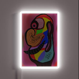 Vibrant RGB neon light for background ambiance at home parties.