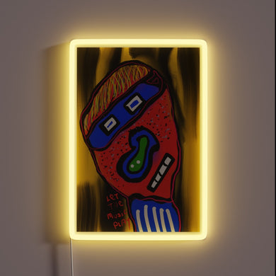Let the music shine bright with this colorful neon light.