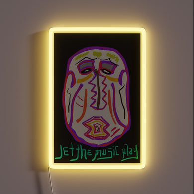 Vibrant RGB neon sign that lets your melodies shine freely.