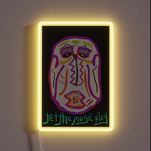 Vibrant RGB neon sign that lets your melodies shine freely.