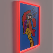 Load image into Gallery viewer, Retro inspired, vibrant color, electronic dance music themed neon sign.