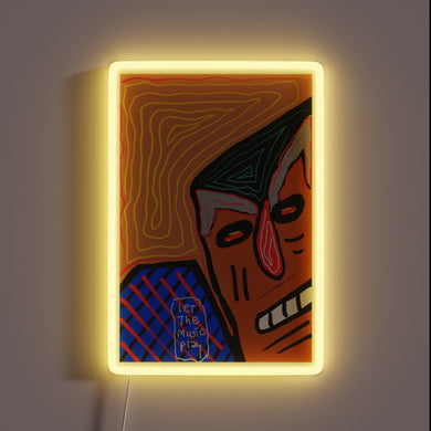 Eye-catching RGB LED neon sign that says Let the Music Play