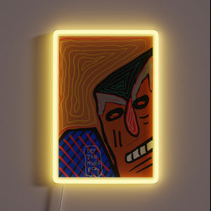 Eye-catching RGB LED neon sign that says Let the Music Play
