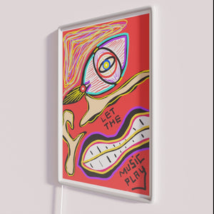 RGB Neon Wall Sign Music Decor Entertainment Party Vibrant Colorful Lights