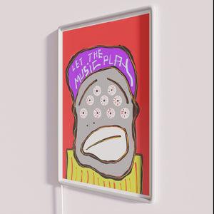 Neon Music Wall Sign Art Decor with RGB LED Lighting